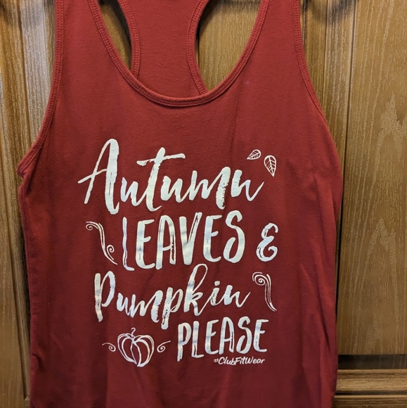 "Autumn Leaves & Pumpkin Please" Tank Top - Picture 1 of 2